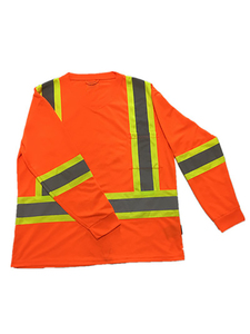 Gilet de sécurité certifié ANSI/EN classe 3 tissu néon ajustement réglable poche d'identification logo personnalisé pour les équipes de contrôle de la circulation routière - Product Image 6