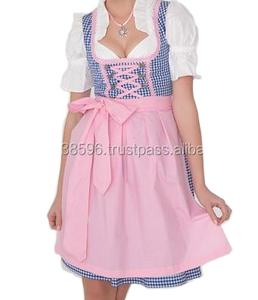 Robe midi dirndl écologique pour femmes en gros / Costume bavarois d'Oktoberfest pour femmes à taille naturelle - Product Image 4
