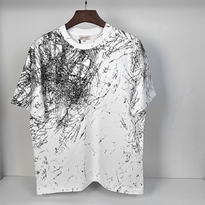 300GSM 100% algodón orgánico Cruz Terry camisetas peso pesado de gran tamaño cuello redondo etiqueta personalizada diseño sólido patrón en blanco OEM ODM - Product Image 6
