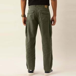 Pantalons cargo utilitaires pour hommes, coupe décontractée, qualité supérieure, vert, prix de gros, personnalisables - Product Image 3