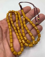 Tasbih Árabe Hecho a Mano con Cuentas de Piedra, 33 Cuentas de Oración Islámicas, Misbaha Musulmana, Sibha con Borla Decorativa