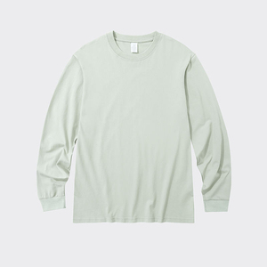 Nouveaux t-shirts à manches longues décontractés pour hommes, couleur unie, coupe classique, haute qualité, service OEM, 100% coton, séchage rapide - Product Image 4