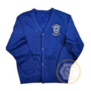 Cárdigan Casual de Mujer de Alta Calidad, de Lana y Algodón, a Rayas, con Botones, Personalizado para la Hermandad Zeta Phi Beta, Grueso - Product Image 1