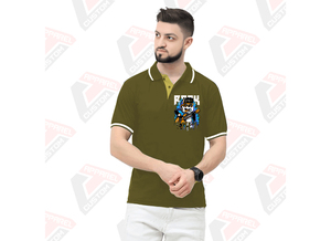 Signature Men's Striped <b>for</b> Polo T-<b>Shirt</b> Breathable Stylish with Eco-Friendly Denim Batik <b>Corduroy</b> Fabrics Appliques <b>for</b> Summer - Product Image 2