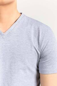 Camiseta Moderna de Manga Corta para Hombre, Algodón Peinado, Logotipo Personalizado, Camiseta de Moda con Cuello en V, Algodón Peinado, Logotipo Personalizado - Product Image 6