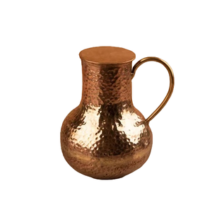 Premium Quality Pure Copper With Hammered Design Water and Juice Jug With Matte Polish <b>Drinkware</b> Utility Items - Product Image 3