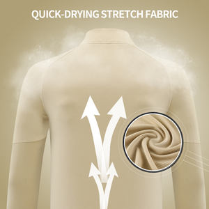 .เสื้อเชิ๊ตกอล์ฟยืดได้แบบมีซิปตัวช่วยให้เคลื่อนไหวได้เต็มที่ระหว่างการสวิงหรือฝึกซ้อม - Product Image 4