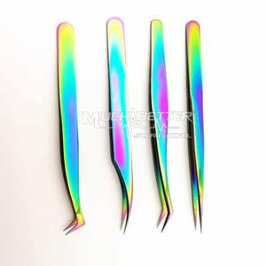 แหนบขนตาน้ำหนักเบาแบบมืออาชีพเครื่องมือความงามที่มีด้ามจับที่ดีที่สุด - Product Image 5