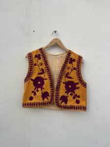 ¡Superventas de 2024! Chalecos de terciopelo Vintage para mujer sin mangas XL, ropa de fiesta informal para mujer, chaqueta de longitud larga, regalo - Product Image 6