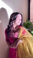 Gaun pesta siap pakai untuk anak perempuan, SHARARA DAN DUPATTA, pakaian desainer India untuk anak perempuan, untuk Idul Fitri tahun 2025