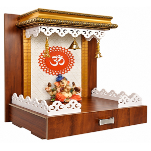 Compre el Templo de Madera de Teca de Último Diseño, Mandir Tradicional de Ganesha Tallado a Mano, Hecho a Medida en Madera de Teca, Dev Ghar USA - Product Image 1