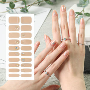 ShineB Gel <b>Nail</b> Strips #45768 HOT Selling Nude Beige Easy <b>Nail</b> <b>Stickers</b> Salon High Quality Made in Korea Fashion Item Decoration - Product Image 1