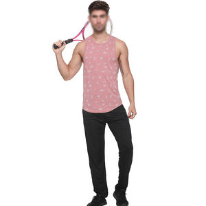Débardeur de gymnastique en coton décontracté pour hommes, nouveau haut d'entraînement sportif de fitness teint en fil, respirant et élégant - Product Image 5