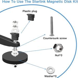 Imanes Recubiertos de Goma Permanentes con Fuerza de Tracción de 30 kg, Soporte Magnético para Techo Starlink, Soldadura Fuerte, Kit de Internet Starlink Satelital - Product Image 6