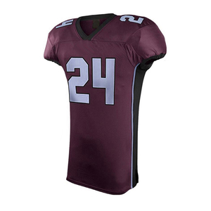Maillot de football américain haut de gamme rouge respirant à manches courtes en mesh pour homme, grandes tailles, vente chaude - Product Image 5