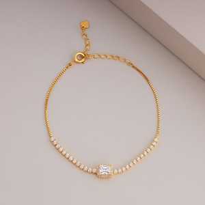 92.5 <b>Silver</b> Crystal <b>Bracelet</b> 191284 Elegant <b>Bangle</b> with Alluring Crystals - Product Image 2