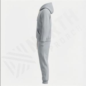 Ensemble de survêtement pour homme élégant, respirant, surdimensionné, jogging, vente en gros, ensemble deux pièces, sweat-shirt et pantalon, logo personnalisé, costume de sport décontracté - Product Image 3