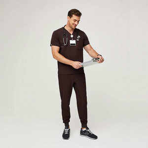 Conjunto de fregado de dos piezas de ajuste flexible, ropa deportiva para mujer, uniforme suave transpirable para uso hospitalario y clínico para enfermera - Product Image 4