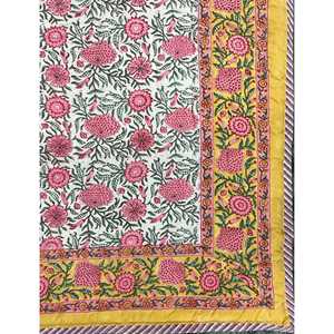 Colcha Kantha Tradicional de Algodón Estampada a Mano con Diseño Floral de Patchwork Hecho a Mano para el Hogar, Verano e Invierno - Product Image 2