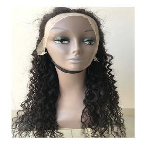 Vente en gros de cheveux humains brésiliens naturels bruts vierges cuticules alignées naturels bouclés 13x4 vendeur de perruques en dentelle pour les femmes noires temple brut - Product Image 1