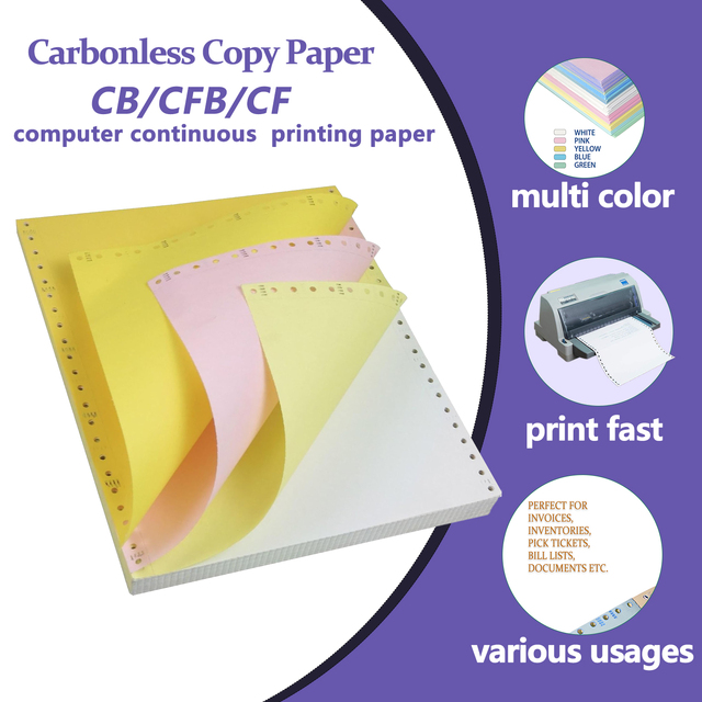 Samples Available Cost-effective Carbonless Copy Paper Computer Digital Printing Coated Front Back 2-6 Ply Dot Matrix Printer
