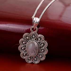 Handmade Brass <b>Rainbow</b> Moonstone Earrings Necklace Set Gold Plated Wedding Jewelry for Women Girls Parties - Product Image 5