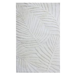 Tapis de bain et de douche en jacquard abstrait teint en fil de coton argenté Forry 70x120cm - Production sur mesure - Fabriqué en Turquie - Product Image 2