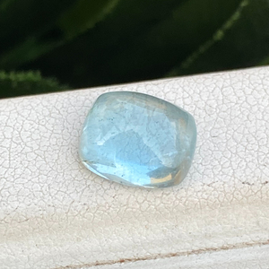 Piedra de cabujones con forma de cojín de Aguamarina de Color superior Natural con buen brillo, piedras preciosas sueltas para hacer joyas de 3,06 quilates - Product Image 1