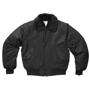 Chaqueta de piloto de bombardero de alta calidad, logotipo de diseño personalizado, chaqueta transpirable con cremallera, cuello de piel sintética, precio al por mayor, calle principal - Product Image 4