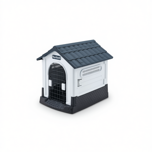 Caseta para Perros con Diseño de Huellas, para Interiores y Exteriores, con Puerta de Hierro, Fabricada por Dog Shelter, Venta al Por Mayor - Product Image 3