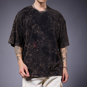 เสื้อยืดโอเวอร์ไซส์ผู้ชายผ้าคอตตอนสไตล์สตรีทแวร์ผ้าฝ้าย100% พิมพ์ลายโลโก้ได้ตามต้องการ - Product Image 1