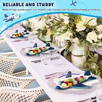 24 Assiettes en papier sur le thème de l'avion, décorations de fête pour dîner, dessert, pique-nique, anniversaire, mariage
