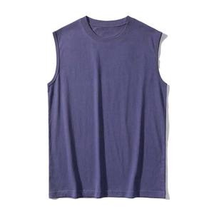 Ropa de Gimnasio Personalizada para Hombre, Camisetas sin Mangas de Alta Calidad 100% Algodón, Cuello Redondo, Tejido Ligero, Lavado a la Arena, Anti-Pilling - Product Image 3