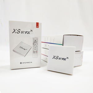 XS97 Top Dernière <span class=keywords><strong>Box</strong></span> <span class=keywords><strong>TV</strong></span> Streaming 4K Ultra HD Android 14 2/8Go WiFi 6 Télécommande Vocale Faible <span class=keywords><strong>Consommation</strong></span> d'Énergie Processeur Graphique ARM Mali-450 - Product Image 1