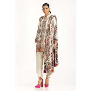 IUSTKSD-1074 Traje de Satén Bordado con Tela de Seda Cruda de 3 Piezas - Product Image 3