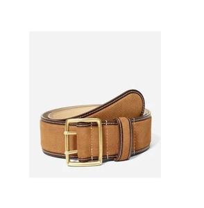 High durability genuine <b>leather</b> <b>belt</b> with polished strap hand finished buckle and classic loop for modern fashion - Product Image 5