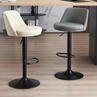 Moderner Luxus-Drehbarhocker mit Metallgestell PU-Sitz Höhenverstellbar Langlebig & Wasserabweisend für Heim- und Gewerbenutzung