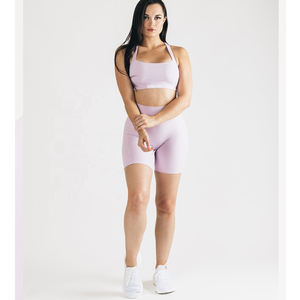 Vente en gros Logo personnalisé Shorts d'été en nylon Femmes Gym Sports Ladies Yoga Wear Active Biker Shorts - Product Image 6