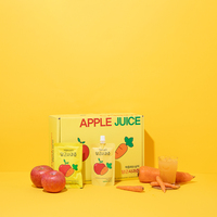[Juicing Man] Koreaanse Wortel Appelsap 100Ml Tuit Zakje Geen Suiker Gezonde Kids Snack Natuurlijk Vruchtensap