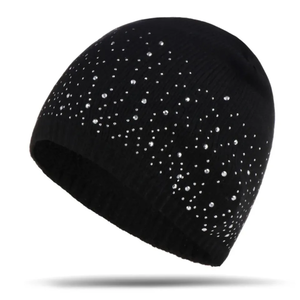 Nueva moda Dot Diamond Pullover Knit Warm Beanies Hat con diferentes colores Ropa de invierno para mujeres - Product Image 1
