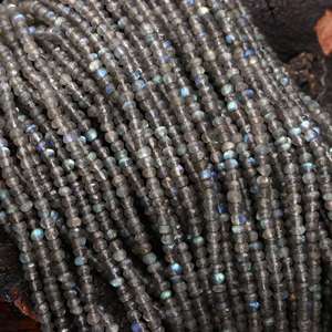 Cuentas Redondas de Labradorita Natural Brillante, Color Negro Arcoíris, 4mm, Fuego Azul, Facetadas, Grado AAA, para Diseño de Joyería - Product Image 1