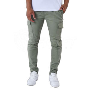 Pantalones Cargo Formales de Lana Transpirable para Hombre, Corte Recto, Cintura Media, Multibolsillos, Cierre con Cordón, Diseño Nuevo de Pakistán, Verano 2025 - Product Image 1