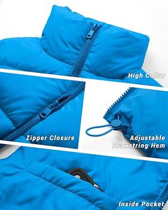 Gilets matelassés d'hiver pour hommes, en toile, col montant, logo frontal, épais, à capuche, gilets courts pour femmes, manteaux à bulles - Product Image 6