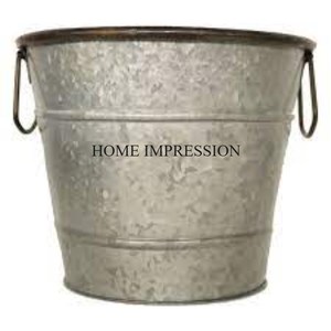 Premium Quality <b>Large</b> Galvanized Tin Flower <b>Planter</b> and Pots Round Shape Decorative <b>Garden</b> Ware Flower <b>Planters</b> and Pots Supply - Product Image 2
