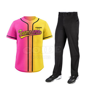 Vente d'usine, prix bas, uniforme de baseball, logo personnalisé, uniforme de baseball très vendu en gros - Product Image 1