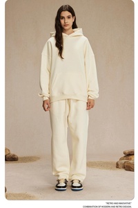 Automne hiver polaire doublé sweat à capuche et pantalon de survêtement ensemble Streetwear pull à capuche survêtement hommes sweats à capuche - Product Image 2