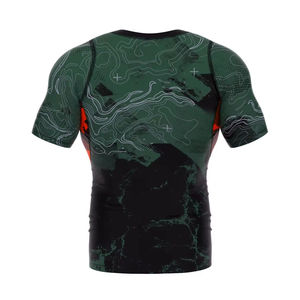 Rashguard MMA pour homme de qualité supérieure, nouveau design, personnalisable, confortable, respirant, en spandex/polyester, doux, frais, vêtements de sport actifs - Product Image 6