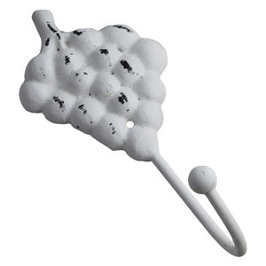 Porte-manteau et crochets décoratifs muraux de style antique peints en blanc pour suspendre les vêtements, les manteaux, les chapeaux et les clés - Product Image 6