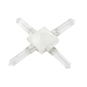 หินคริสตัลรักษา4จุดเครื่องกำเนิดพลังงานควอทซ์ธรรมชาติใสสำหรับการนั่งสมาธิการตกแต่งทางจิตวิญญาณ - Product Image 1