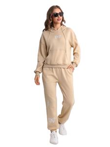 Survêtement d'hiver léger en polyester et coton pour femme, manches longues, décontracté, respirant, séchage rapide, conception OEM, taille XL - Product Image 5